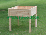 wooden planting tables